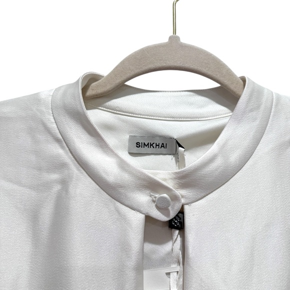 NWT Simkhai Amory Gown Bridal Wedding Formal Preppy Monochrome Chic Ivory Sz 4 - Picture 8 of 16